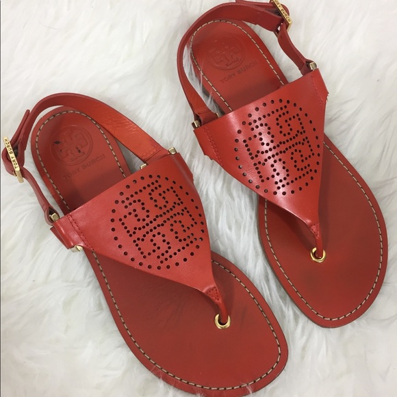 Tory Burch Shoes - Tory Burch Orange Daniela Sandals 7